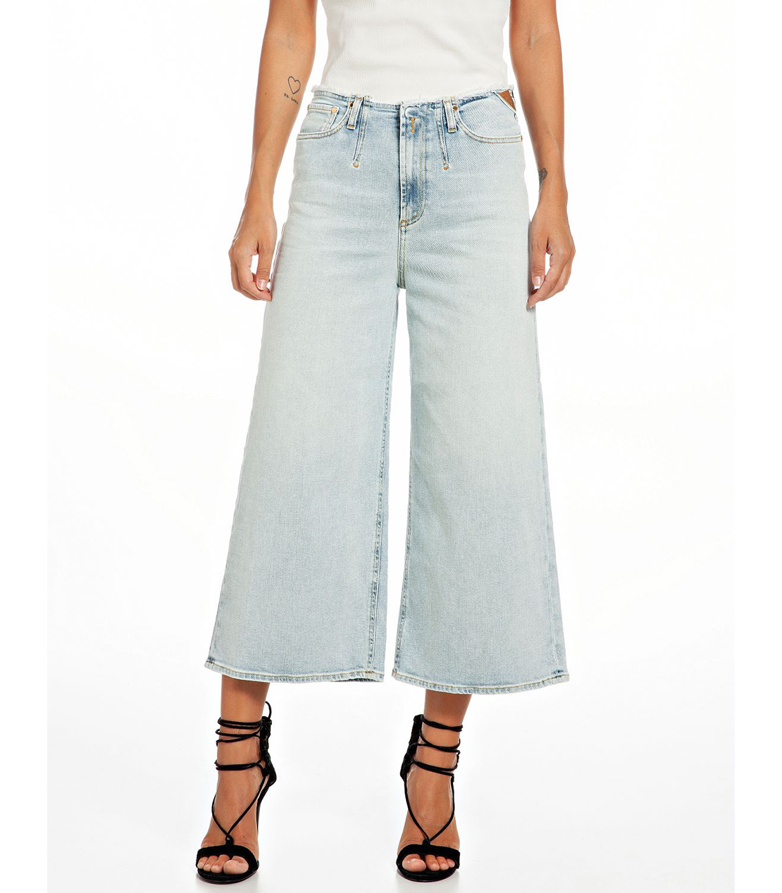 ワイドフレアーATELIER ストレッチデニム 詳細画像 スーパーライトブルー 1